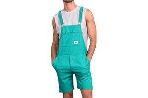 Oanviso Latzhose Herren Jumpsuit Cargo Overall Kurze Arbeitshose Loose Fit Retro Sommer Shorts mit Taschen Overalls Latzanzug Kurz Jumpsuits Männer Streetwear Casual