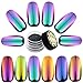 KUKA Chameleon Pigment Nail 6 Colour Changing Mirror Chrome Powder Art Glitter Dust Shine Manicure (Green Purple)