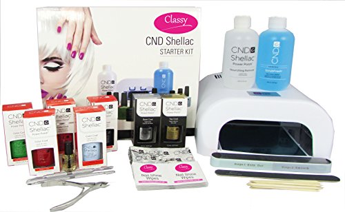 Hot Pop Pink 1 Colour CND Shellac Deluxe 13 Item Nail Starter Kit
