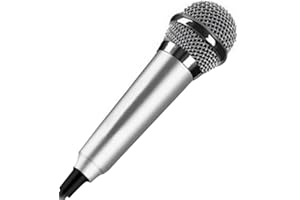 MOVKZACV Mini Microphone,Mic 3.5mm Mini Condenser Microphone Phone Karaoke Mic for Voice Recording,Chatting and Singing on Phone,Android