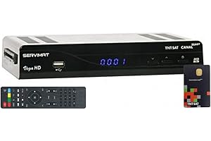 Servimat Vega Récepteur Satellite HD + Carte TNTSAT Astra 12 V/220 V Noir