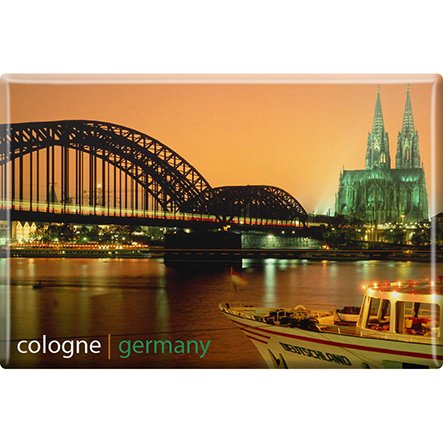 Magnet mit Motiv - Köln / Cologne bei Nacht - Retro Vintage