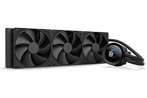 NZXT Kraken Plus 360 – Refroidisseur liquide AIO pour CPU – Radiateur 360mm – 3 x Ventilateurs F120P – Écran LCD carré personnalisable de 1,54" – AMD® AM5, AM4 – Intel® LGA 1851/1700, 1200/115X – Noir