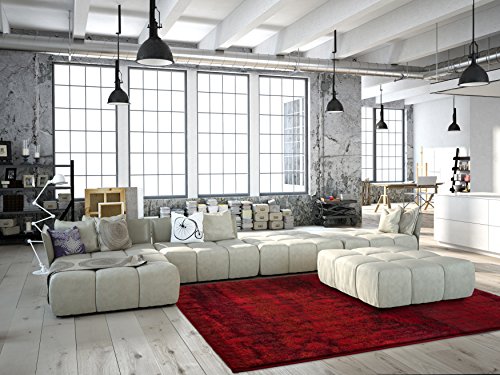 Teppich Wohnzimmer Carpet modernes Design Abstrakt RUG Jupiter 378 Rot 160x230cm | Teppiche günstig online kaufen - 2