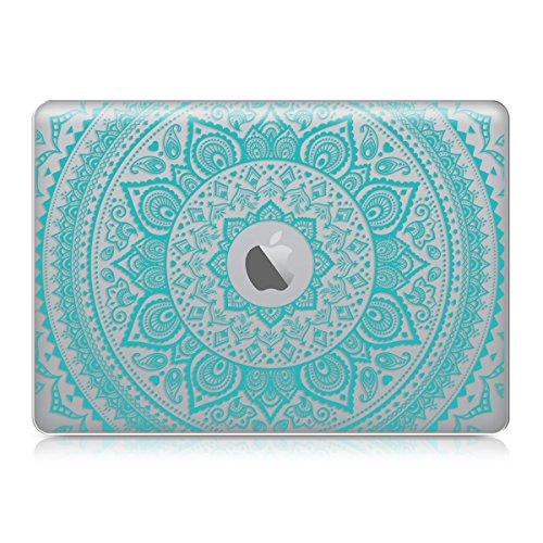 kwmobile Crystal Hülle für Apple MacBook Pro 13″ (ab 2016) Touchbar Hard Case – dünne durchsichtige transparente Schutzhülle Cover Tasche Indische Sonne Design Mintgrün Transparent - 2