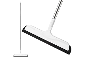 Mitclear Escobilla de Espuma con Mango Ajustable(126cm), Escoba de Esponja para Suelos Húmedos, Escobillas de Agua para Limpiar de Ducha, Baño, Cocina, Pelo de Mascota