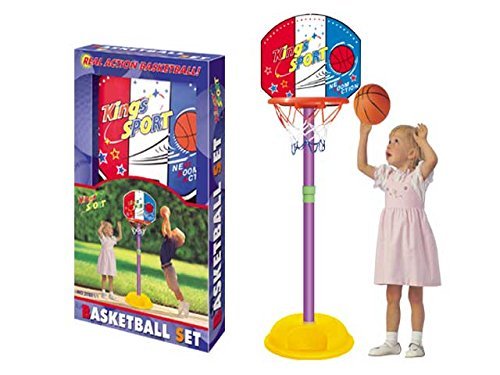 Junior Basketball Hoop Kids Basketball Stand with Net and Ball Outdoor IndoorAdjustable Sport Game Play Set for 3 Years Old and up Toddler Baby Sports Outdoor IndoorAdjustable Sport Fun Toys Activities