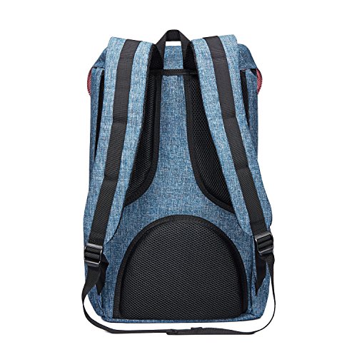 Rucksack Damen Herren Studenten Backpack KAUKKO 17 Zoll Laptop Rucksack für 15″ Notebook Lässiger Daypacks Schüler Backpacks Schultaschen of 2 Side Pockets für Wandern Reisen Camping - 3
