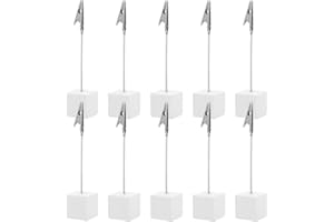 Tinksky Memohalter, Cube Base Foto Karte Hinweis Krokodilklemme - 10 Stück