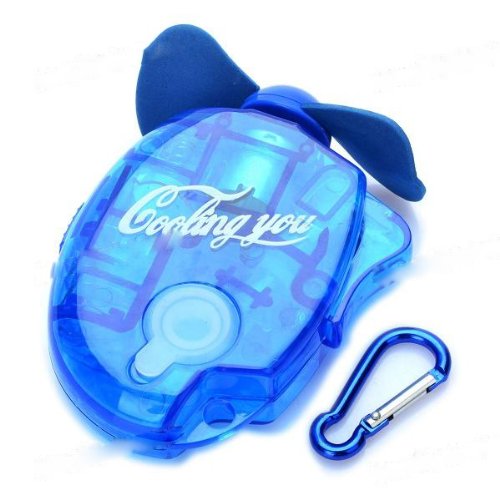 BestOfferBuy Mini Ventilator Wasser Sprühend Kühl Batterie Betrieben Blau - 6