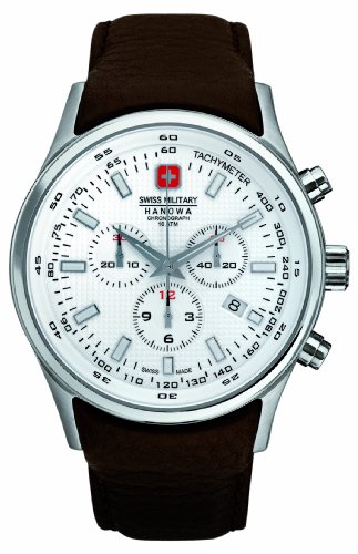 Swiss Military Hanowa Herren-Armbanduhr XL Analog Quarz Leder 06-4156.04.001.05 Swiss Military Hanowa Herren-Armbanduhr XL Analog Quarz Leder 06-4156.04.001.05