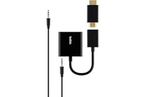 Belkin - Adaptateur Universel VGA vers HDMI avec Port Micro-USB - Noir