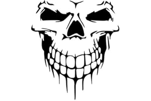 Horror Totenkopf Auto Dekorativer Aufkleber, Asudaro Totenkopf Motorhaube Aufkleber Auto Dekoration Tür Aufkleber Totenkopf Muster Haube Vinyl Aufkleber Totenkopf Autoaufkleber 59 * 53cm,Schwarz