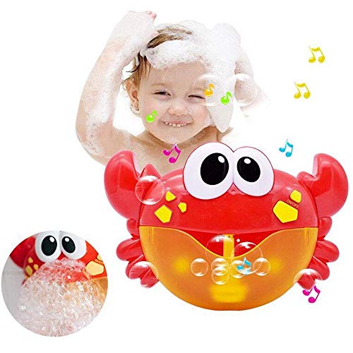 Preisvergleich Produktbild Ideapark Baby Badewannenspielzeug, Seifenblasenmaschine Wasserspielzeug, Crab Bubbler Spielzeug Bubble Maschine Spray with 12 Musik Automatisch Badewanne Spielzeug für Baby Kleinkind Geschenk (Krabbe)
