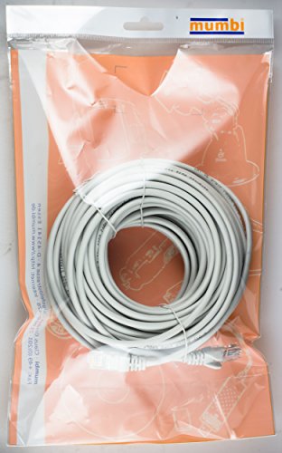 mumbi 20m CAT.5e Ethernet Lan Netzwerkkabel – CAT.5e (RJ-45) 20 Meter Kabel in weiss - 6