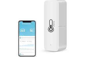 Molczov Termometr Wi-Fi, higrometr, inteligentny czujnik temperatury i wilgotności do użytku w pomieszczeniach, Bluetooth mini miernik temperatury pokojowej, miernik wilgotności, zdalne monitorowanie