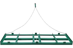 GarveeLife 72" Width Drag Harrow, Driveway Drag, Pull Behind Lawn Leveling Rack with 4ft Heavy Duty Chain, High-Efficient Yard Lawn Leveling Tools for ATV, Utv, Tractor, Mower, Lawnmower