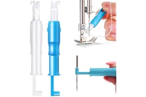 AORVYUI Confezione da 2 aiuti per infilare l'ago Infila ago per macchina da cucire Infila ago per cucire automatico ago in plastica Strumento per macchina da cucire Strumento per macchina cucire-Blu Bianco