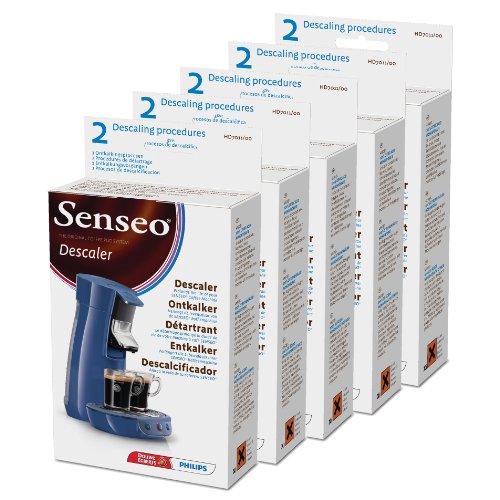 Preisvergleich Produktbild Senseo Entkalker HD7011 / 00, Entkalkungsmittel, Reiniger, Kaffeemaschinenreiniger, 5er Pack