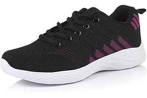 BRKVALIT Chaussures de Running Course Femmes Sports Fitness Gym Baskets Sneakers Poids Léger Rose