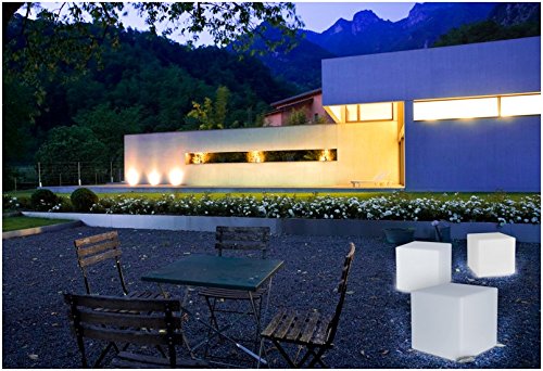 Bonetti LED Solar Würfelleuchte mit Farbwechsel 30 cm IP67 Solarlampe Dekoleuchte Außenleuchte Gartenlampe Dekowürfel Leuchtstein - 2