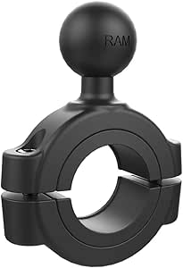 Ram Mount RAM-B-408-75-1U Aluminium Drehmoment Mittel Schienenbasis, Größe B, Schwarz