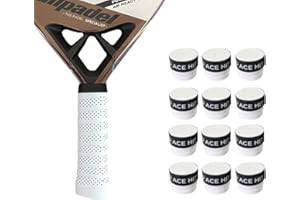 ACE HIT Grip Padel Perforado 12 ud | Evita Errores no forzados en la Pista por Falta de Agarre. Extra adherentes con Alta absorción al Sudor y Larga duración. Mejora tu Agarre y Control en la Pista.