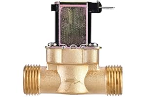 TOPINCN Brass Electric Solenoid Magnetic Valve 1/2Inch Ac 220V N/C Normally Closed Water Inlet Flow Switch Valve for Water Control