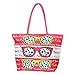 Produktbild AQUAZON Relax Grosse Strandtasche Shopper Ocean 54cm x 35cm Weiss rot