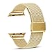 Produktbild Altsommer für Apple Watch Serie 3/2/1 Milanese Edelstahl Armband, Edelstahl Mesh Milanese Edelstahl-Gürtelschnalle Uhrenarmband Replacement Armband für Damen Herren,Silver (Gold)