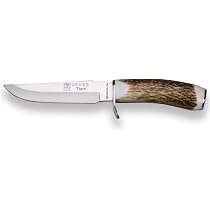 Joker Jagdmesser Montés – Mit Hirschhorngriff, 10 Cm Klinge, Lederscheide, Für Outdoor & Camping