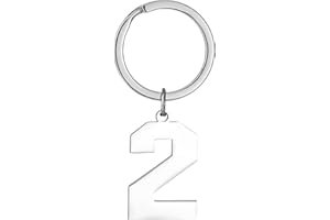 Luxetoys Llaveros de 0 a 9 dígitos, llavero de un solo número con número de la suerte y llavero simple para bolso y regalo