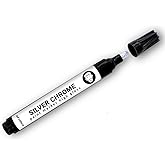 SD COLORS Marqueur de peinture chromé argenté 3 mm haute brillance compatible avec le métal, la pierre, la céramique, le verr