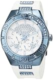Guess Damen Analog Quarz Uhr mit Silikon Armband W0653L2