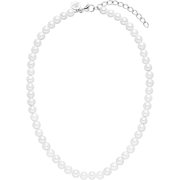 Traveller Dames Parelketting - Wit - 8 mm - 60 cm - Verguld - 741860