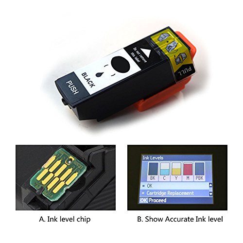 OYAT® 5x Hohe Kapazität Kompatibel Tintenpatronen Ersatz für Epson 33 33XL für Epson Expression Premium XP-530 XP-540 XP-630 XP-635 XP-640 XP-645 XP-830 XP-900 Drucker - 2