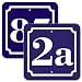 Produktbild Hausnummer Schild 2mm Aluverbund, blau 10x10 cm, für Zaun, Gartentor, Tür