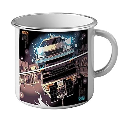 Fabulous Mug Emaillé Métal Delorean DMC-12 retour vers le futur miroir flaque