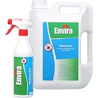 Envira Milben-Spray - Anti-Milben-Mittel Mit Langzeitwirkung - Geruchlos & Auf Wasserbasis - 500 ml & 2 Liter