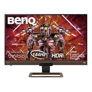 BenQ EX2780Q 27 Inch QHD 1440p IPS 144Hz Gaming Monitor | HDRi | DCI-P3 | 2.1 Channel Speaker & 5 Watt Sub | Metallic Base