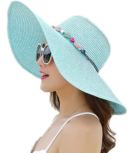 Chapeau Été Large Bord Souple Femme - Chapeau Soleil Plage Jardin Voyage - Noir