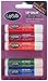 5 LipSilk Lip Balm Set Collection Strawberry, Cherry, Peach, Aloe Vera & Peppermint