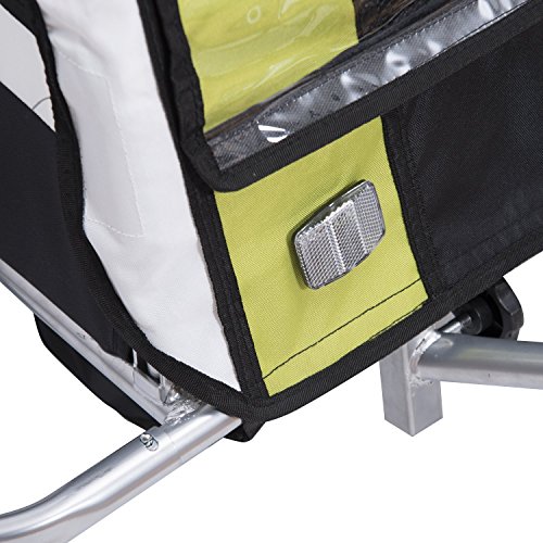 homcom 440-001GN 2 in 1 Fahrradanhänger Jogger 360° Drehbar für Kinder, grün / schwarz - 7