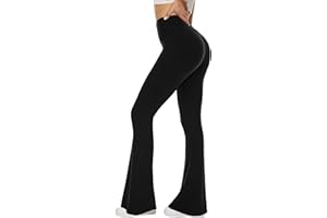 TNNZEET Flared Leggings Women Yoga Pants High Waisted Stretchy Workout Trousers with Pockets Bootcut for Gym