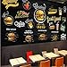 Produktbild XZDXR Hd-Tapete Handgemalte Tafel Burger Pizza Restaurant Hintergrundbild Wand Verhalten Dekorative Malerei, 350X256 cm
