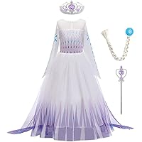 OBEEII Prinzessin Kostüm Kinder Lange Ärmel Glanz Kleid Mädchen Weihnachten Verkleidung Karneval Party Halloween Fest…