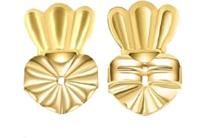 PAADIYA Boomly Donne Bella Sollevatori per orecchino Regolabile ipoallergenico Orecchino sicuro placcato Orecchino spalle Ear Lobe Lifter Accessori per orecchino (Oro #1, 1 paio)