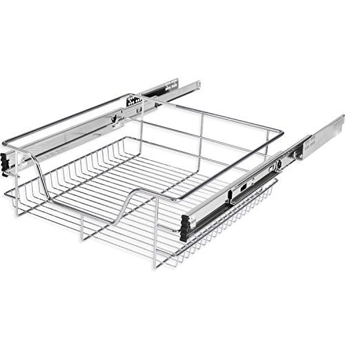 Kesser® Teleskopschublade ✓ Küchenschublade ✓ Küchenschrank ✓ Korbauszug ✓ Schrankauszug ✓ Vollauszug ✓ Schublade | Größe: 50 cm - 3