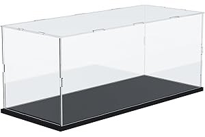 Nynelly Espositore in acrilico per modellini di auto in scala 1/10 in pressofusione, in acrilico trasparente, per Lego 42111 42127 42154, vetrina da banco per oggetti da collezione antipolvere (base