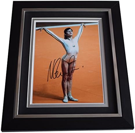Sportagraphs Nadia Comaneci SIGNED 10x8 FRAMED Photo Autograph Display Olympic Gymnastics COA PERFECT GIFT